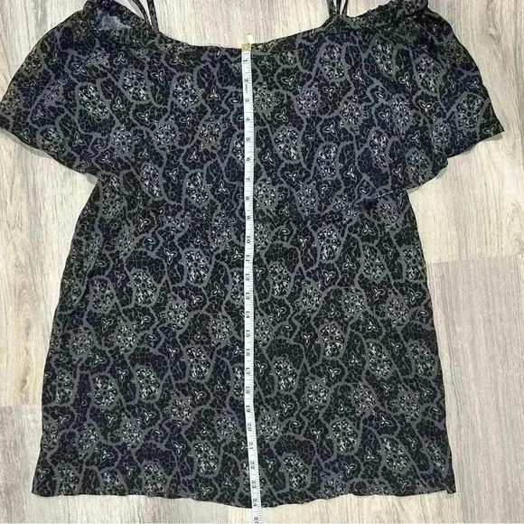 NWT Free People Patterned Ruffle Off Shoulder Mini Dress Removable Straps Size S - Picture 6 of 7